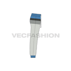 Kids boys joggers flat sketch, side view