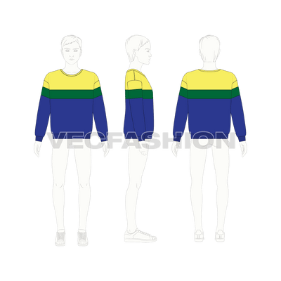 Kids Boys Panelled Sweatshirt