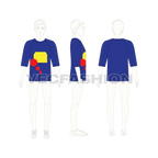 Kids boys sweater flat sketch, croqui sketch