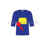 Kids boys sweater flat sketch, front view