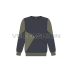Kids boys sweatshirt flat sketch, front view