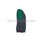 Kids drop-shoulder sweatshirt flat sketch, side view