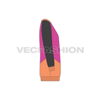 Kids long sweatshirt flat sketch, side view