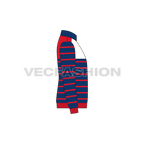 Kids mock neck jacket flat sketch, side view