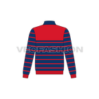 Kids mock neck jacket flat sketch, back view