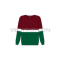 Kids slim fit oversized sweater flat sketch, front view