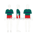 Kids sport tee flat sketch, croqui sketch
