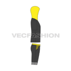 Kids sweatsuit, streetwear flat sketch, side view