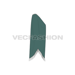 This is a vector template of Knitted Poncho designed with Tassels at the bottom part. This Cape like construction is just great fun at the beach side. A poncho can be worn during day time as well as at night.