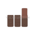 Black leather mobile holder flat sketch