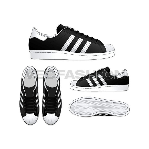 Adidas sneakers vector online