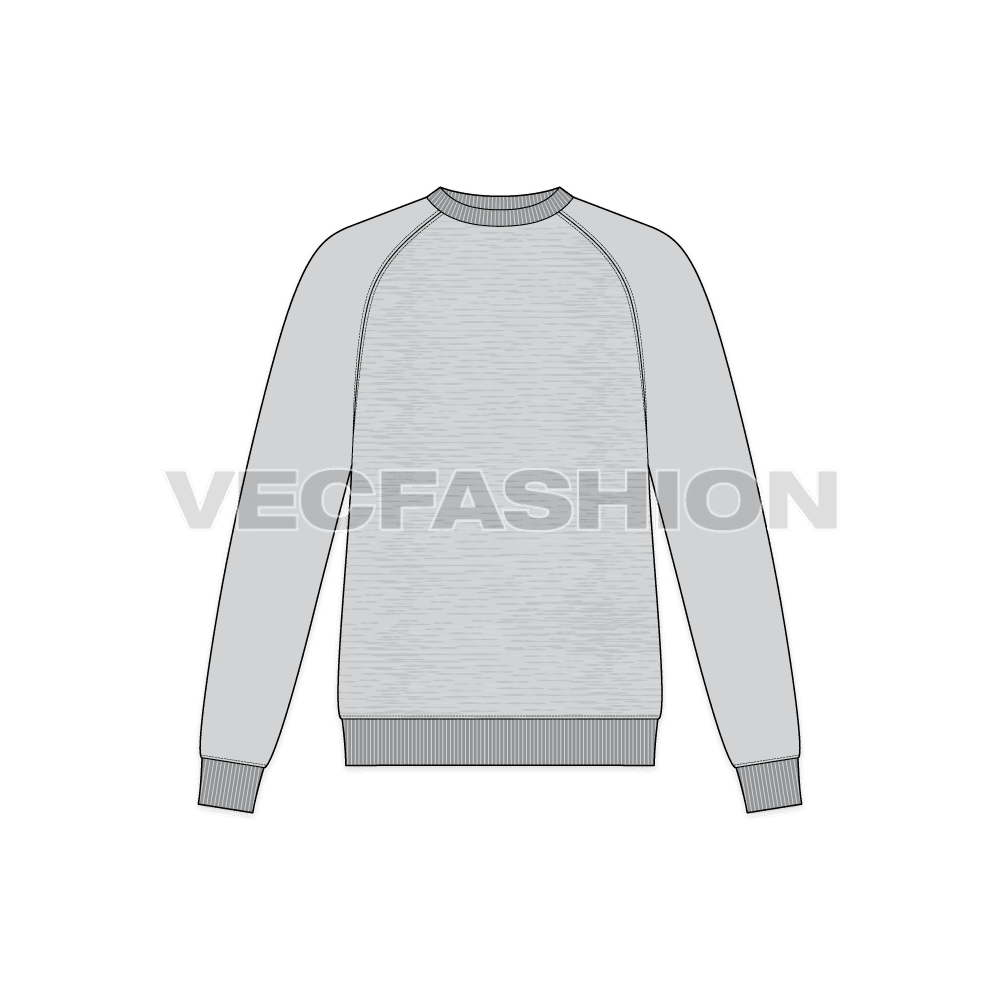 Melange Gray Sweatshirt Template