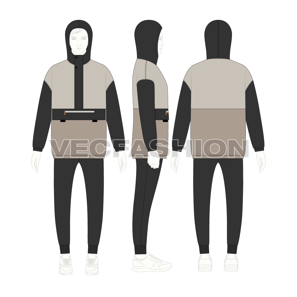 Men Oversized Jacket Vector Flat Sketch flat sketch, croqui sketch