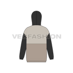 Men Oversized Jacket Vector Flat Sketch flat sketch, back view