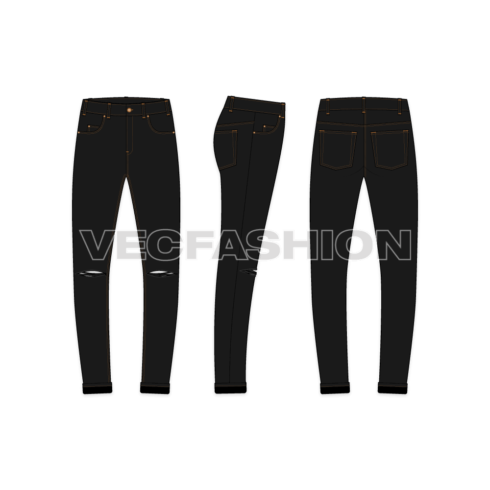 Men Windbreaker Jacket flat sketch, coordinating bottom