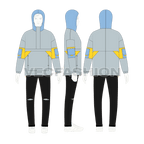 Men Windbreaker Jacket flat sketch, croqui sketch