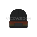 Mens acrylic cap flat sketch