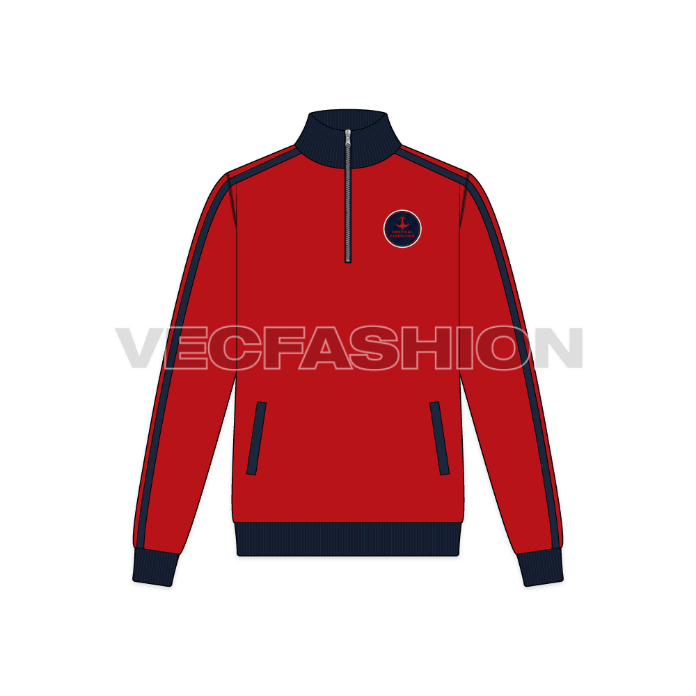 Mens Activewear Track Jacket front view