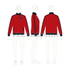 Mens Activewear Track Jacket flat sketch, croqui sketch