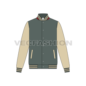 Mens American Baseball Vector Jacket - VecFashion