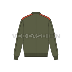 Mens Army Bomber Jacket back view