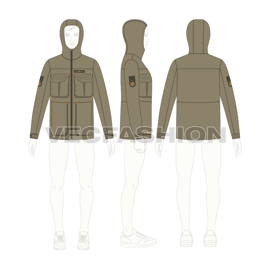 Mens Army Field Jacket - VecFashion