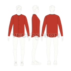 Mens baseball game shirt flat sketch, croqui sketch
