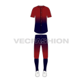 Mens baseball uniform kit, gradient jersey flat sketch, front view