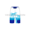 Mens beach board shorts flat sketch, front view