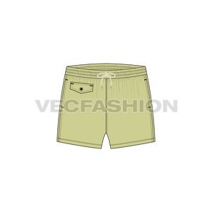 Mens Beach Shorts front view