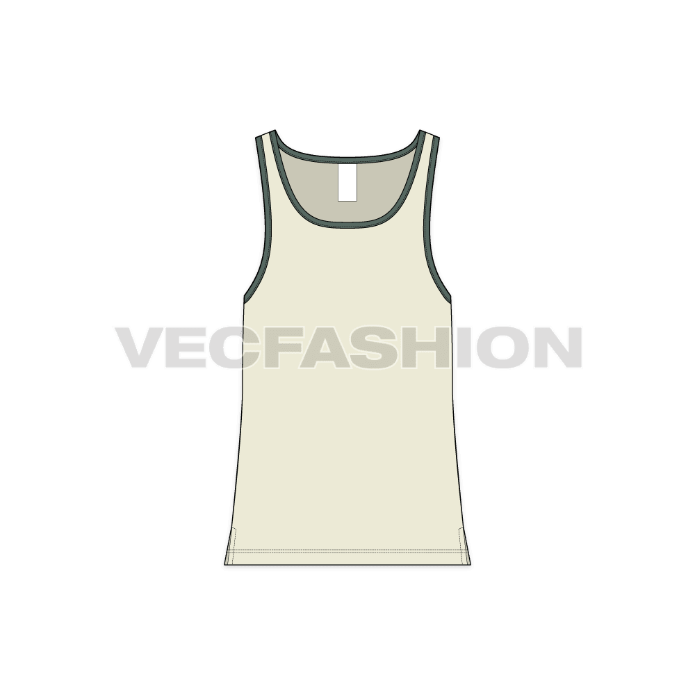 Mens Beach Tank Top front view