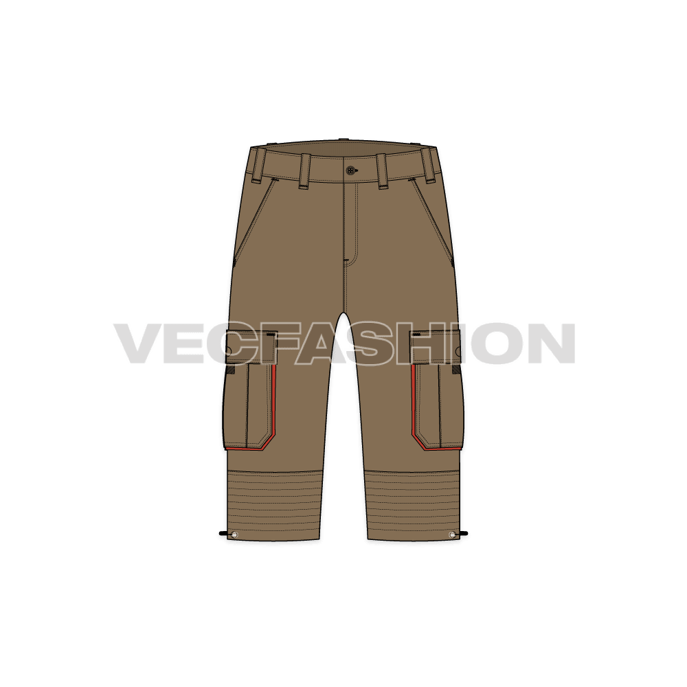 Mens Bermuda Length Cargo Shorts