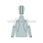 Mens Biker Jacket flat sketch, back view