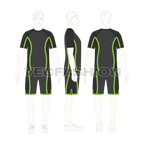 Mens boxing tee and shorts set flat sketch, on croqui