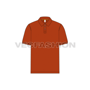 Mens Burnt Orange Classic Polo Shirt