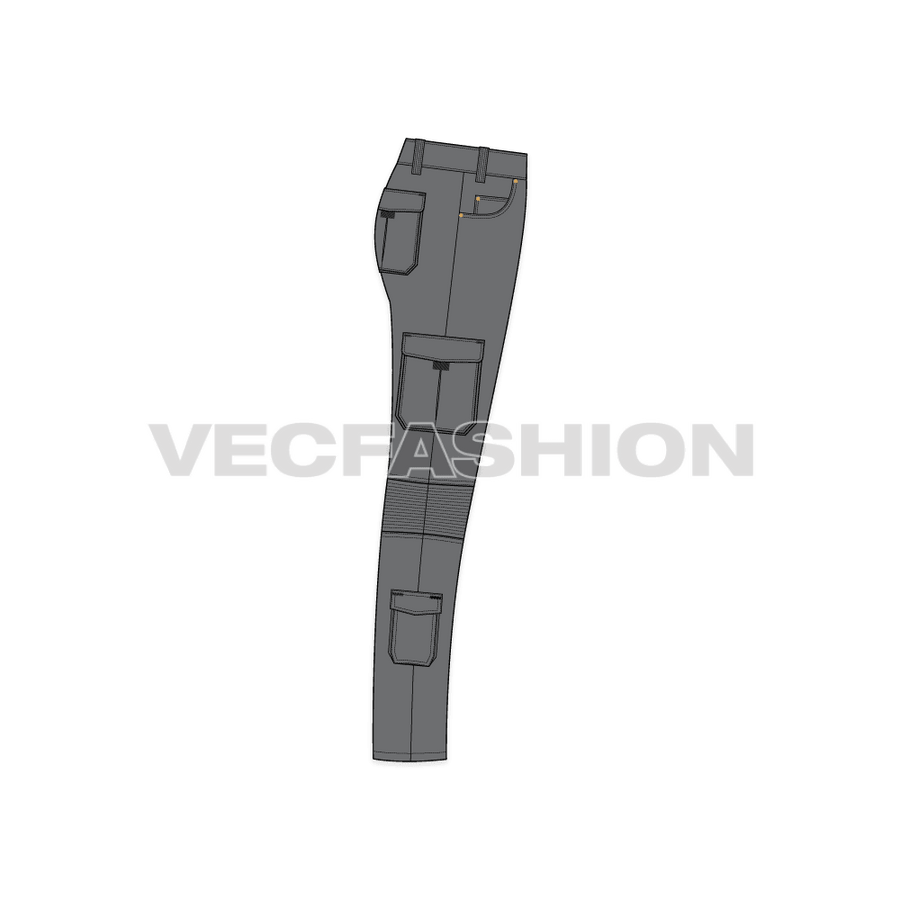Mens Cargo Pants Template VecFashion