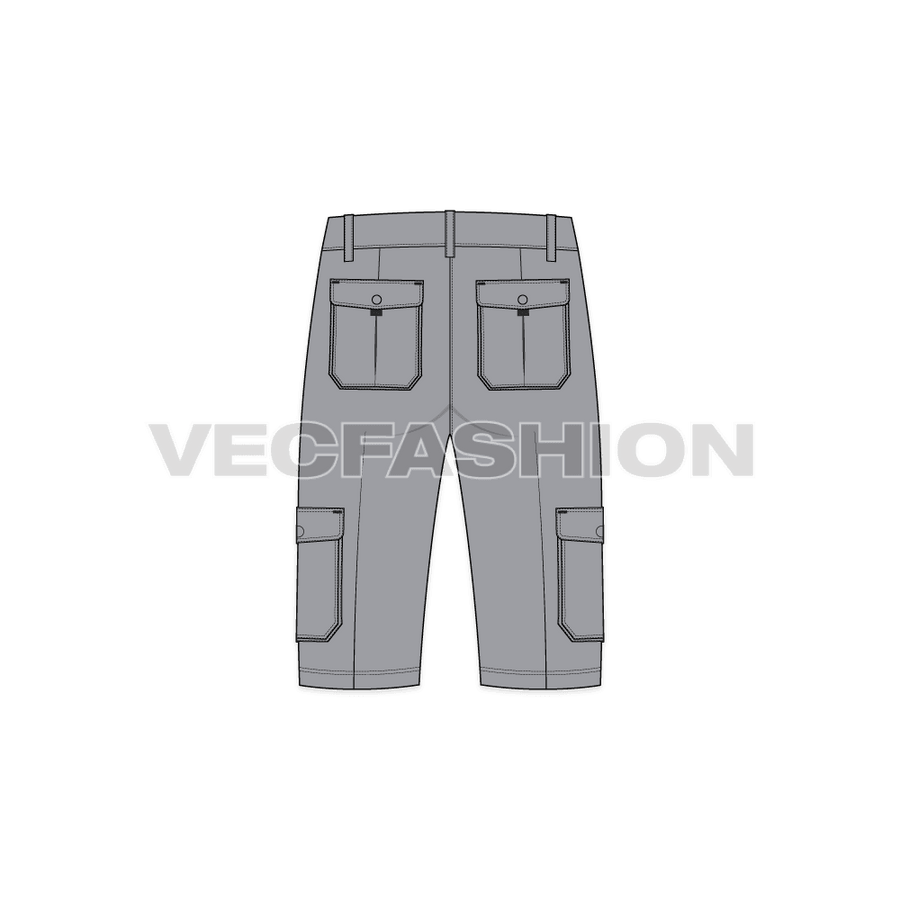 Mens Cargo Shorts Bermuda Length - VecFashion