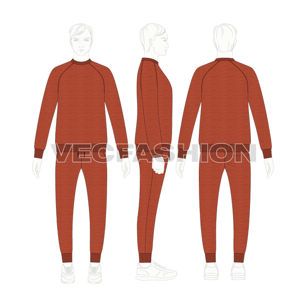 Mens Casual Fleece Sweatsuit - VecFashion