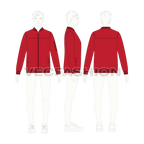 Mens Casual Sport Jacket flat sketch, croqui sketch