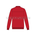 Mens Casual Sport Jacket flat sketch, back view