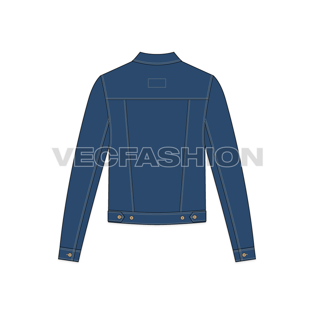 Women oversized baggy denim jean jacket trucker vector flat technical  drawing illustration mockup template for design and tech packs fashion CAD  streetwear fashion brand design resource file Stock Vector  Adobe Stock