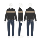 Mens Classic Leather Jacket flat sketch, croqui sketch