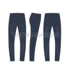 Mens Classic Leather Jacket flat sketch, coordinating bottom