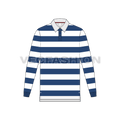 Mens classic rugby shirt flat sketch, front view