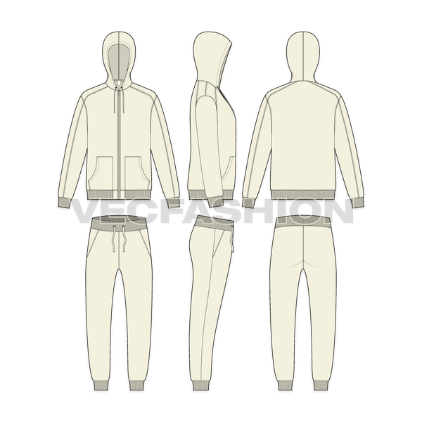Mens Classic Running Tracksuit - VecFashion