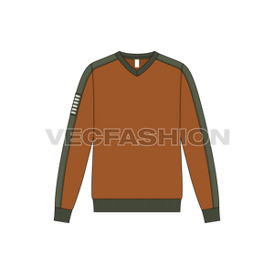 Mens Classic V-Neck Sweatshirt