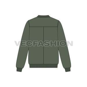 Mens Classic Vector Bomber Jacket back view