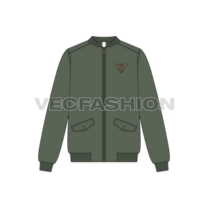Mens Classic Vector Bomber Jacket front view