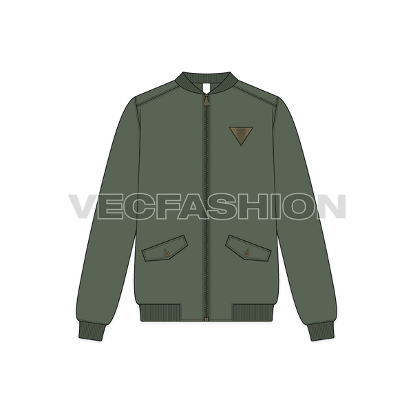 Bomber Jacket. Men`s Casual Clothing. Vector Technical Sketch Stock Vector  - Illustration of design, borg: 229828058