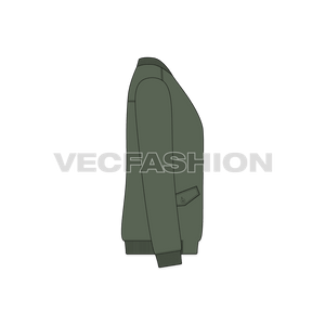 Mens Classic Vector Bomber Jacket side view